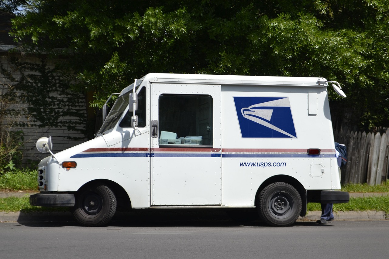mail truck, mail clerk, nature, mailman, mail-woman, postal service, usps, fedex, dhl, courier, package, service, government, mail van, letter, delivery, logo, blue, white, big window, tires, car, vehicle, transportation system, car wallpapers, truck, bus, location, communication, direction, busines